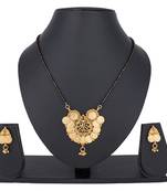 Gold diamond mangalsutra