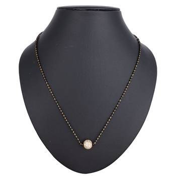 Black diamond mangalsutra 1