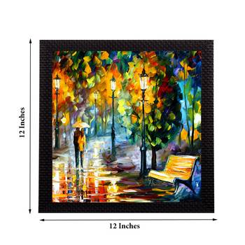 Beauty under Rain Satin Matt Texture UV Art Painting 1