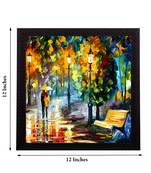 Beauty under Rain Satin Matt Texture UV Art Painting