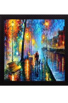 Beauty under Rain Satin Matt Texture UV Art Painting