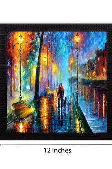 Beauty under Rain Satin Matt Texture UV Art Painting
