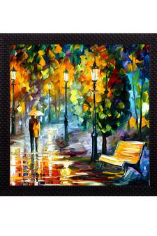 Beauty under Rain Satin Matt Texture UV Art Painting