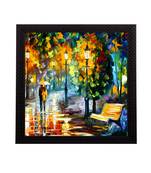 Beauty under Rain Satin Matt Texture UV Art Painting