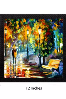 Beauty under Rain Satin Matt Texture UV Art Painting