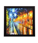 Beauty under Rain Satin Matt Texture UV Art Painting