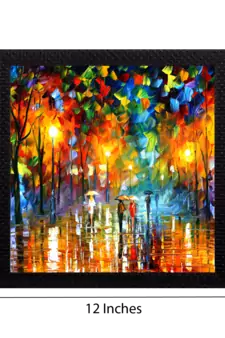 Beauty under Rain Satin Matt Texture UV Art Painting