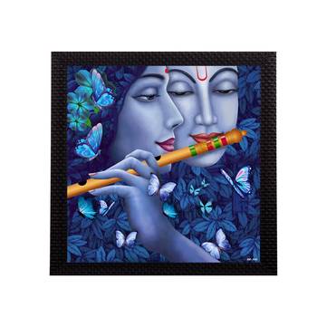 Abstract Radha Krishna Satin Matt Texture UV Art Painting 1
