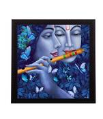 Abstract Radha Krishna Satin Matt Texture UV Art Painting