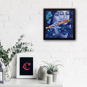 Abstract Radha Krishna Satin Matt Texture UV Art Painting 2