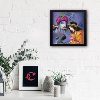 Abstract Radha Krishna Satin Matt Texture UV Art Painting 1
