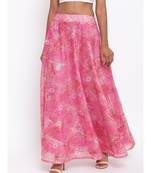 Pink Foil Organza Skirt