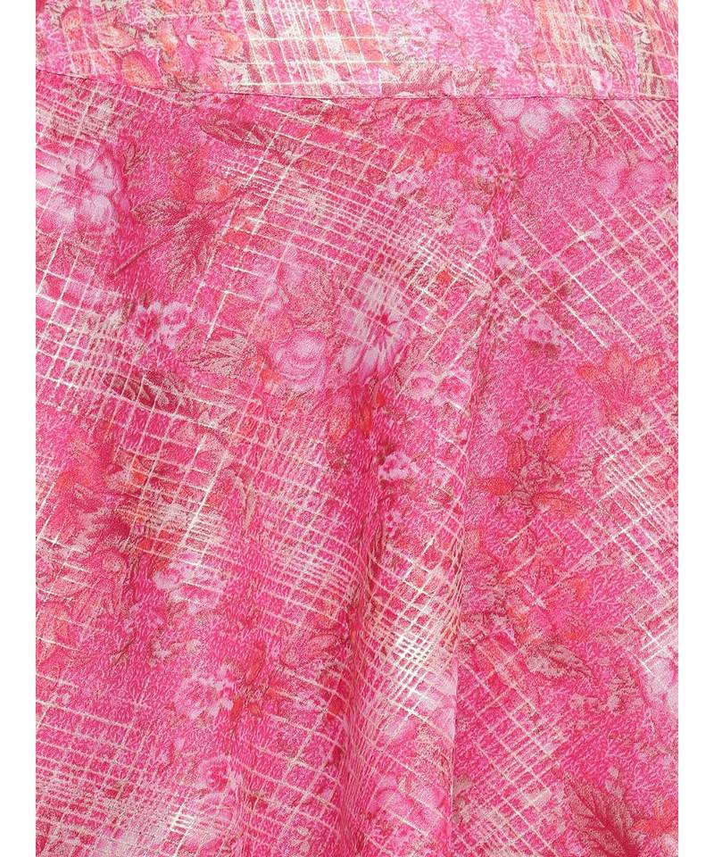 Pink Foil Organza Skirt