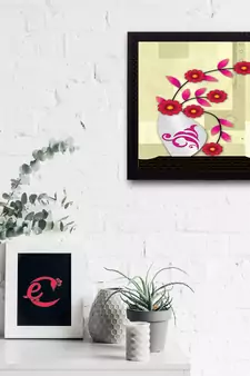 Floral Theme Satin Matt Texture UV Art Painting