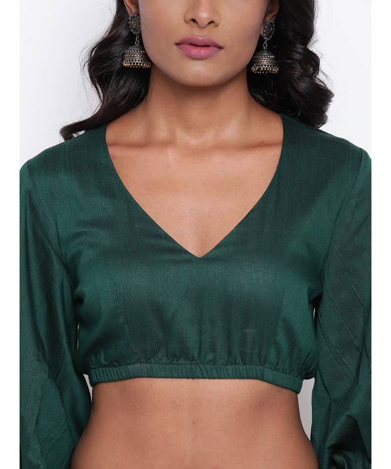 Brown Motif Green Skirt-Set