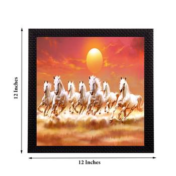 7 Running Lucky Horses Design Satin Matt Texture UV Art Painting 3