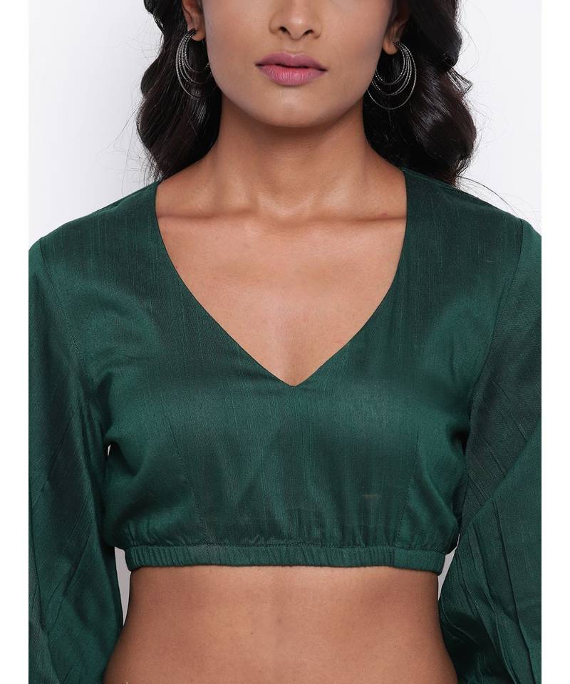 Beige Grid Green Skirt-Set