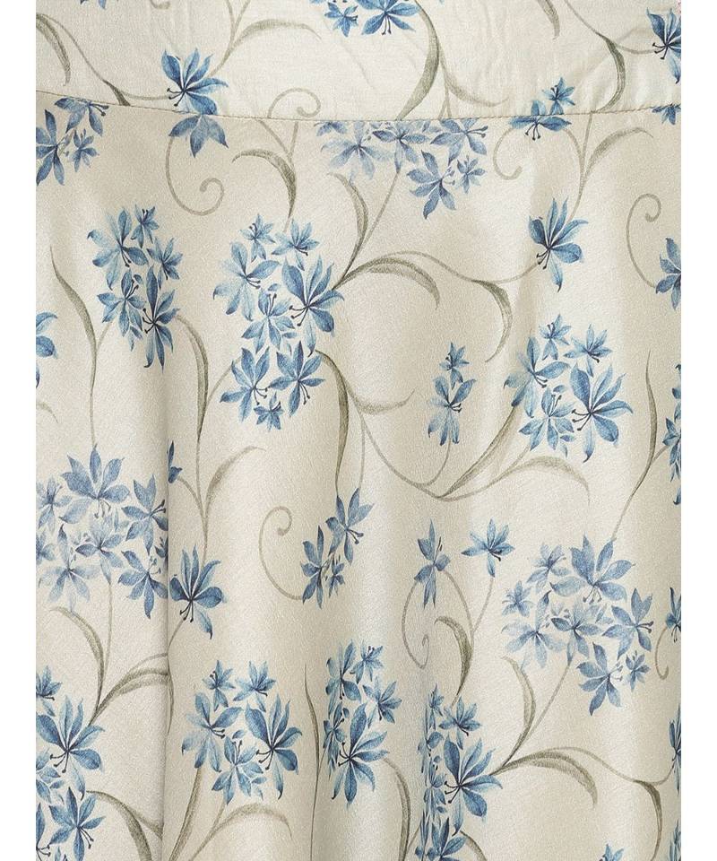 Blue Floral Skirt-Set