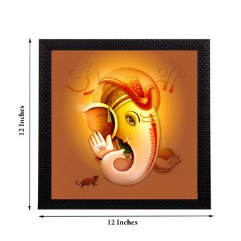 Lord Ganesha Satin Matt Texture UV Art Painting 3
