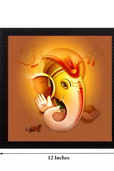 Lord Ganesha Satin Matt Texture UV Art Painting