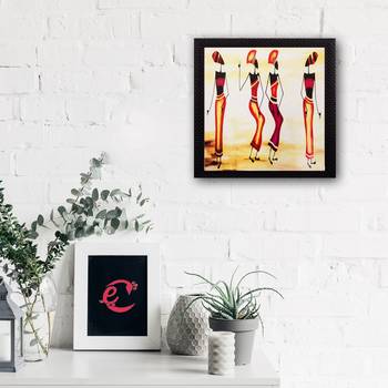 Abstract 4 Lady Design Satin Matt Texture UV Art Painting 1