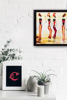 Abstract 4 Lady Design Satin Matt Texture UV Art Painting