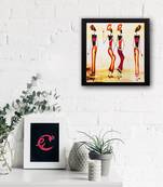 Abstract 4 Lady Design Satin Matt Texture UV Art Painting