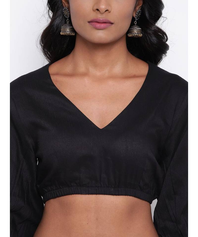 Black Grid Leaf Skirt-Set