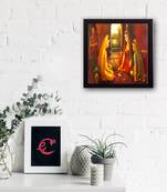 Sitting Lady Design Satin Matt Texture UV Art Painting