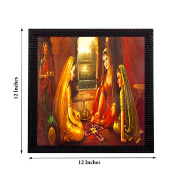 Sitting Lady Design Satin Matt Texture UV Art Painting 2