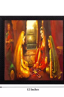 Sitting Lady Design Satin Matt Texture UV Art Painting