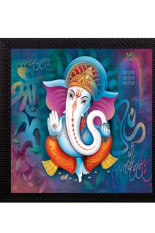 Lord Ganesha Satin Matt Texture UV Art Painting