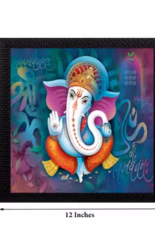 Lord Ganesha Satin Matt Texture UV Art Painting