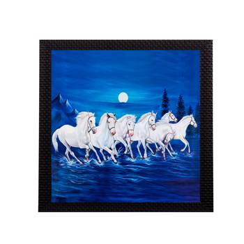 7 Running Lucky Horses Design Satin Matt Texture UV Art Painting 1