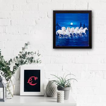 7 Running Lucky Horses Design Satin Matt Texture UV Art Painting 2