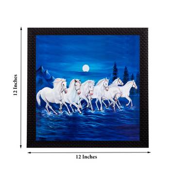 7 Running Lucky Horses Design Satin Matt Texture UV Art Painting 3