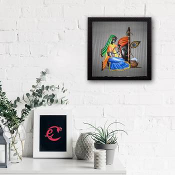 Abstract Radha Krishna Satin Matt Texture UV Art Painting 2
