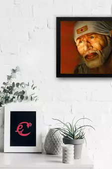 Sai Baba Matt Textured UV Art Painting