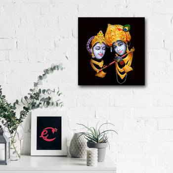 Abstract Radha Krishna Satin Matt Texture UV Art Painting 2