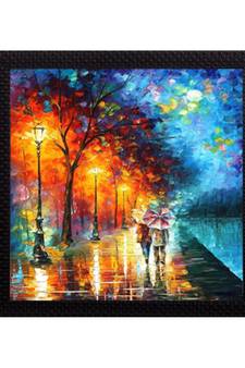 Rain Scene Satin Matt Texture UV Art Painting