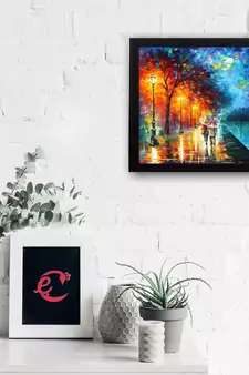 Rain Scene Satin Matt Texture UV Art Painting