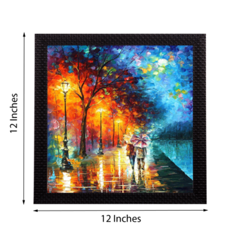 Rain Scene Satin Matt Texture UV Art Painting 3