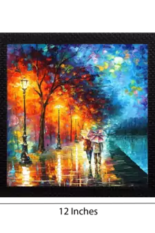 Rain Scene Satin Matt Texture UV Art Painting