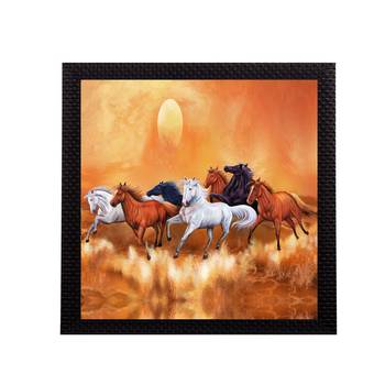 7 Running Lucky Horses Design Satin Matt Texture UV Art Painting 1