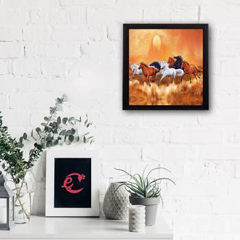 7 Running Lucky Horses Design Satin Matt Texture UV Art Painting 2