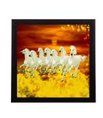 7 Running Lucky Horses Design Satin Matt Texture UV Art Painting