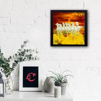 7 Running Lucky Horses Design Satin Matt Texture UV Art Painting 2