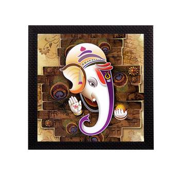 Lord Ganesha Satin Matt Texture UV Art Painting 1