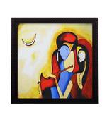 Radha Krishna Satin Matt Texture UV Art Painting