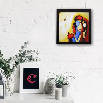 Radha Krishna Satin Matt Texture UV Art Painting 2